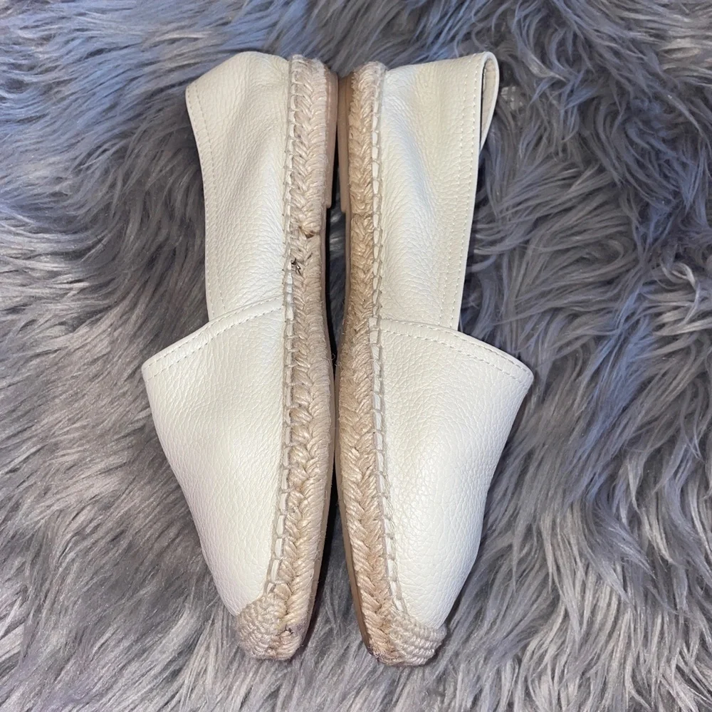 EUC Anthropologie Maypol Selena Pebbled Leather Espadrille Flats Size EU 39